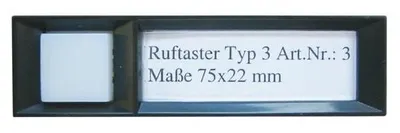 Produktbild von BTICINO Ruftaster Typ3, Türstation Serie 500, 75x22mm, Mehrdraht-System, 1 Stk.