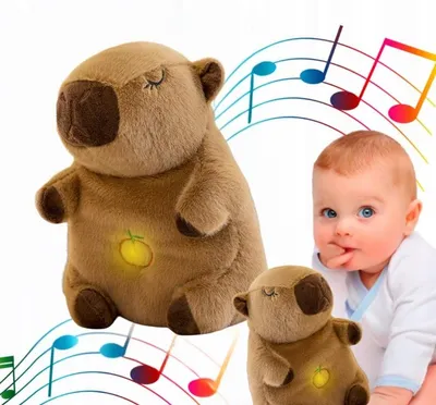 Produktbild von Atmende Kapibara Rausch-Kuscheltier 30 cm-Beruhigender Bär Mit Melodien