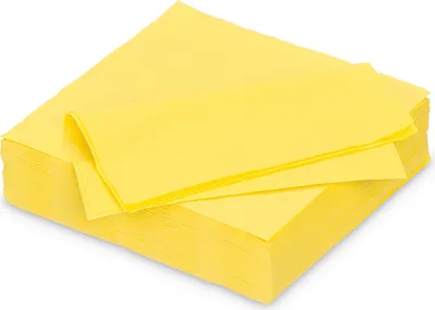 Produktbild von Servietten aus Papier 33x33cm 2-lagig 50 Stück Zitronen Gelb