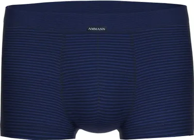 Produktbild von AMMANN Herren Boxershorts - Retro Shorts Jeans, Weichbund, elastischer Beinabschluss, Feinripp, Baumwollmischung Dunkelblau M
