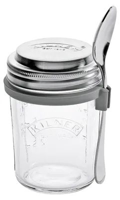 Zdjęcie produktu dla KILNER Frühstücksglas mit Löffel, 350 ml 102615 5010853253046