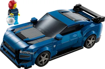 Produktbild von LEGO Speed Champions Ford Mustang Dark Horse Sportwagen, Auto-Spielzeug mit Minifigur zum Bauen, Spielen und Ausstellen für Kinder, Geschenk für Jungs, Mädchen und Autofans ab 9 Jahren 76920