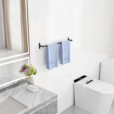 Produktbild von Famanu Handtuchstange 60 cm - Mattschwarz