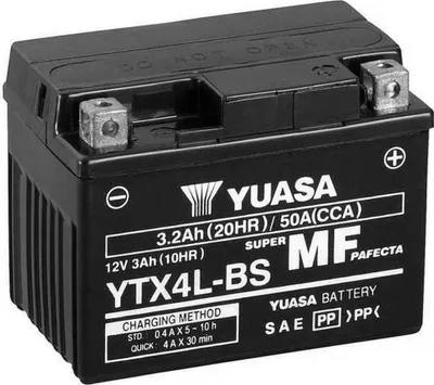 Image de Batterie YUASA YTX4L-BS 3 AH MF
