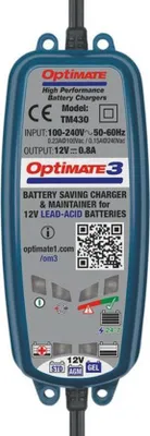 Produktbild von OPTIMATE OPTIMATE 3 (TM430), 12V, 0,8A, 7-stufiges Ladegerät
