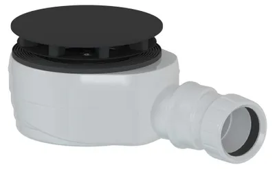 Imagen del producto de Sifón para plato de ducha Polysan, diámetro de 90 mm, DN40, bajo, con cubierta en  mate