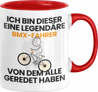 Produktbild von BMX-Fahrer Geschenk Tasse Lustige Geschenkidee Geburtstag für BMX-Fahrer Ich Bin Dieser Legendäre BMX-Fahrer Von Dem Alle Geredet Haben Kaffee-Becher (Rot)