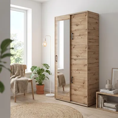 Produktbild von Masseno Garderobe-Set BENVENO 100/21040 Modern Garderobenschrank Eiche Artisan