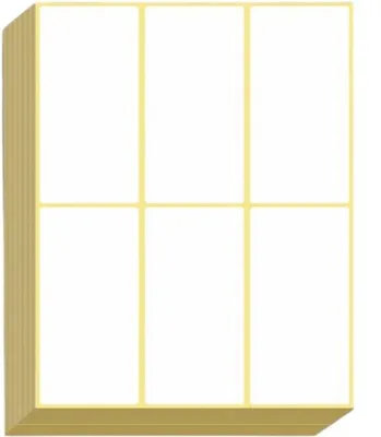 Produktbild von Weisse selbstklebende Etiketten 100x50mm für Flaschen, Büro