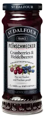 Immagine prodotto di Marmellata biologica francese St. Dalfour, con mirtilli rossi e mirtilli