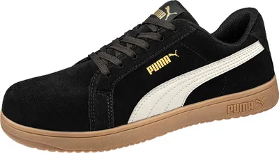 Produktbild von Puma Sicherheitsschuh Iconic black/gum low S1PL nach EN ISO 20345:2022 S1PS ESD FO HRO SR  Größe 40