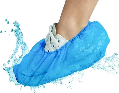 Produktbild von Schuhüberzieher Wasserdicht ,200 Stück Blau, Überzieher Mehrweg Silikon , Für Regen Schneetag Wüstenstrand Schlammige Straßen 4 Paar