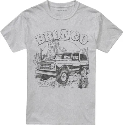 Productafbeelding van Ford - "Bronco" T-shirt voor heren/dames, uni model, artikelnummer TV32692 (maat 4XL) (sportieve heather kleur)