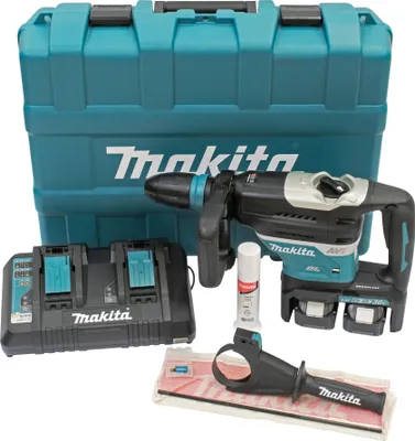 Produktbild von Makita DHR 400 PG2U 2 x 18 V / 36 V Li-Ion Akku Bohrhammer Kombihammer SDS-Max im Koffer + 2 x 6,0 Ah Akku + Doppelladegerät