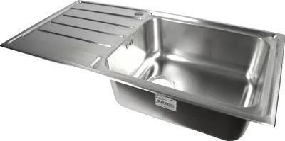 Produktbild von Einbauspüle Jakub Eckig  Ablage Links Küchenspüle Edelstahl Spülbecken 500*1000*215 Komplettset