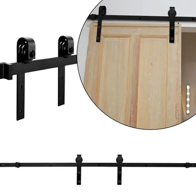 Obrázek produktu pro Jiubiaz Systém posuvných dveří Floor Guide Roller Track Posuvné dveře Hardware Strips-200cm
