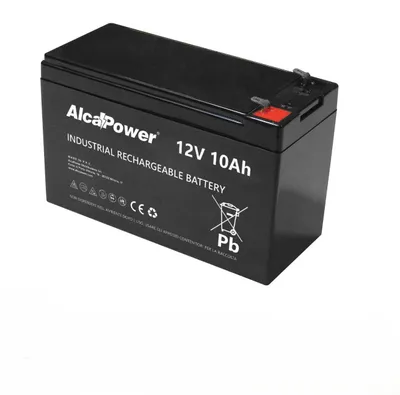 Image de Batterie Rechargeable Étanche Agm 12V 10 Ah - Idéale Pour Les Alarmes, Les Onduleurs Et Les Jouets - Connexion Faston T2