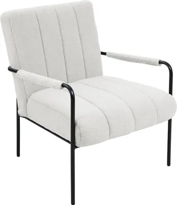 Produktbild von SVITA KYLE Loungesessel Polstersessel Akzentstuhl Wohnzimmer mit Armlehne Weiß
