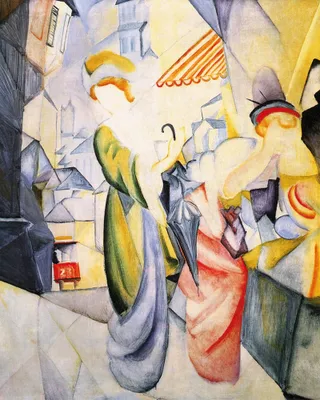 Obrázek produktu pro August Macke art print obrázek - Světlé ženy před kloboučnictvím, 1913 (50 x 40 cm)
