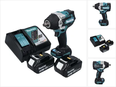 Immagine prodotto di Avvitatore a impulsi a batteria Makita DTW 700 RT 18 V 700 Nm 1/2" XPT Brushless + 2x batteria ricaricabile 5,0 Ah + caricabatterie