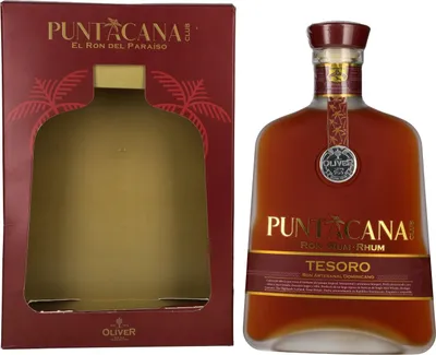 Immagine prodotto di Puntacana Club Tesoro Rum artigianale dominicano 38% Vol. 0,7 l in confezione regalo