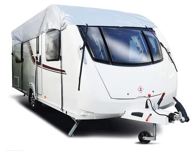 Imagen del producto de Lona de protección para caravanas, resistente a la intemperie, de 6,8 a 7,4 metros, de poliéster, para camping
