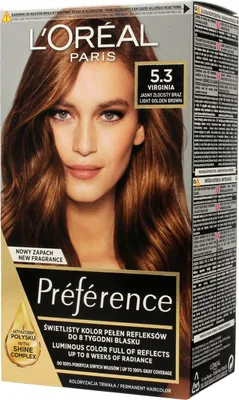 Obrázek produktu pro Loreal Preference barva na vlasy . 5.3 Virginia - svtle zlatohnd 1op.