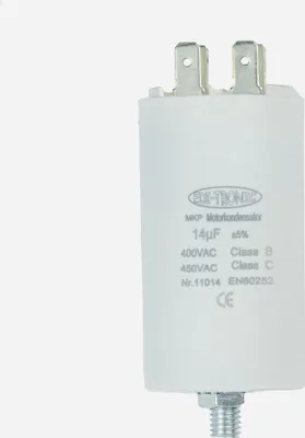 Produktbild von MKP Motorkondensator, Arbeitskondensator Anlaufkondensator Kondensator 450V - Anschluss: Stecker - Wert: 14 µF
