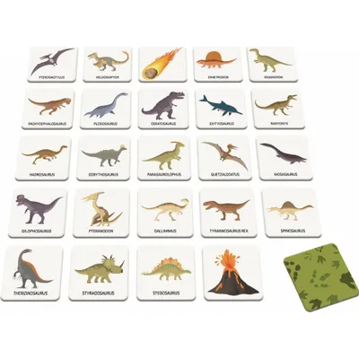 Produktbild von Pexeso Gedächtnisspiel Dinosaurier Familienspiel für Kinder ab 4 Jahren, 18,1 x 11,3 x 3,5 cm