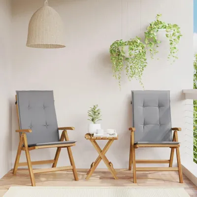 Immagine prodotto di Sedie da giardino con cuscino 2 pz. Legno massiccio di teak