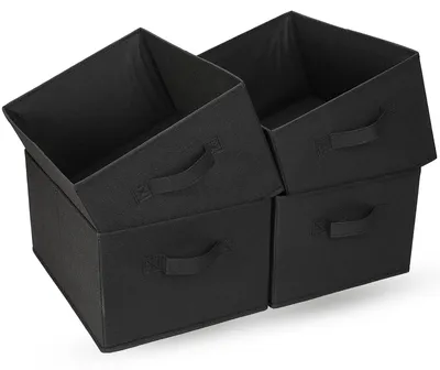Produktbild von Omgoods – Große Aufbewahrungsboxen – Set aus 4 faltbaren Ordnungsboxen mit Tragegriffen