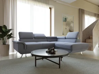 Produktbild von LetSit Ecksofa Siena L Primo Rechts Freistehendes Loungesofa Bequemes Ecksofa mit Schlaffunktion Schmutzabweisend Für Wohnzimmer Schlafzimmer Dunkelgrau