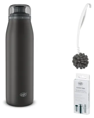 Zdjęcie produktu dla alfi ISO BOTTLE Trinkflasche – Vorteilsset mit Reinigungsbürste CLEAN FIX 30 cm + CLEAN TABS (20 Stück)
