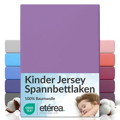 Obrázek produktu pro Jersey prostěradlo 80x160 - 80x180 cm, 100% bavlněné prostěradlo, fialové