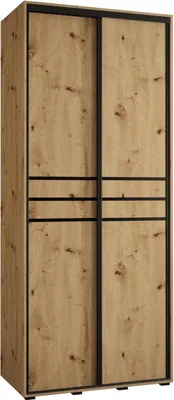 Produktbild von MEBLE KRYSPOL Davos 10 Schrank, zwei Türen - 235,2x110x45 cm - Artisan Artisan Schwarz
