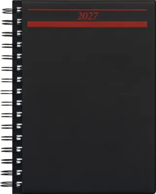 Produktbild von rido/idé 7021822907 Buchkalender Mod. Timing 1 2027 A5, Kunststoff, schwarz