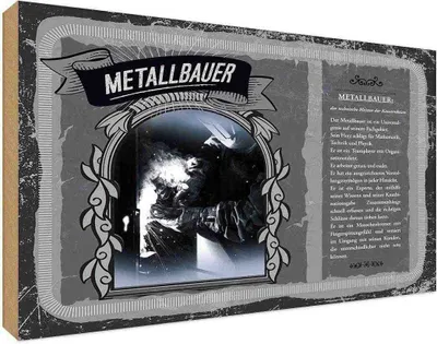 Produktbild von vianmo Holzschild 20x30 cm Metallbauer Beruf Arbeit