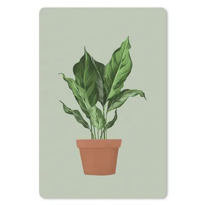 Produktbild von MuchoWow® Mauspad Mousepad Pflanzen - Blumentopf - Grün 18x27 cm - Mousepads - Maus Mat - Pad - Mausunterlage