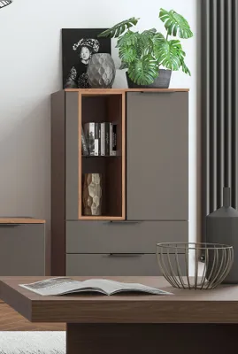 Immagine prodotto di Credenza Armadio Credenza 76cm noce antracite