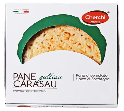 Produktbild von Cherchi Pane Carasau Guttiau Sardinees Brot, knuspriges Fladenbrot 500g