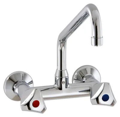 Produktbild von KBS Mischbatterie mit Schwenkhahn 1/2 Zoll Wasseranschluß Zweiloch Wandmontage