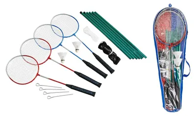 Produktbild von Badminton-Set MASTER Fun 4 mit Netz