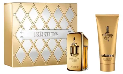 Immagine prodotto di Set Paco Rabanne: Million Gold Eau de Parfum (ricaricabile) da 50 ml + Gel doccia Million Gold da 100 ml