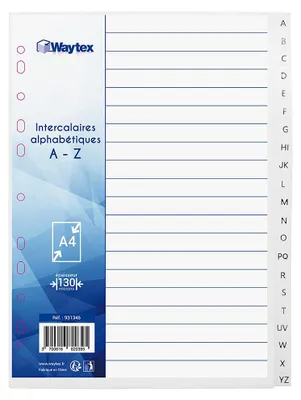 Image de Classeur alphabétique, format A4, 21 touches, avec lettres imprimées