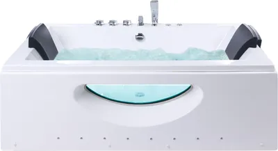Obrázek produktu pro BELIANI Vířivá vana bílá ABS s LED osvětlením opěrkami hlavy masážními tryskami 180 x 90 cm obdélníková moderní koupelna