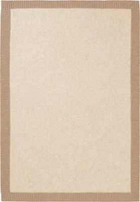 Produktbild von Biederlack Plaid mit Patentrand Lovely & Sweet Farbe Wool Knit nature Größe 75 x 100