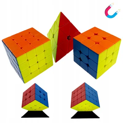 Produktbild von MoYu Magnetische Zauberwürfel Set 3x3 4x4 Pyramide