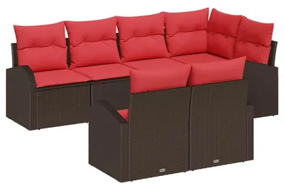 Immagine prodotto di Set divano da giardino vidaXL in polyrattan marrone