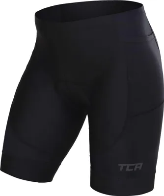 Produktbild von TCA Herren Slipstream gepolsterte Radhose, schnelltrocknend, rutschfest mit rückseitiger Reißverschlusstasche - Ideale Radhose Herren Radshorts