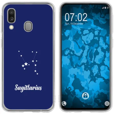 Produktbild von PhoneNatic Case kompatibel mit Samsung Galaxy A40 Silikon-Hülle SternzeichenSagittarius M5